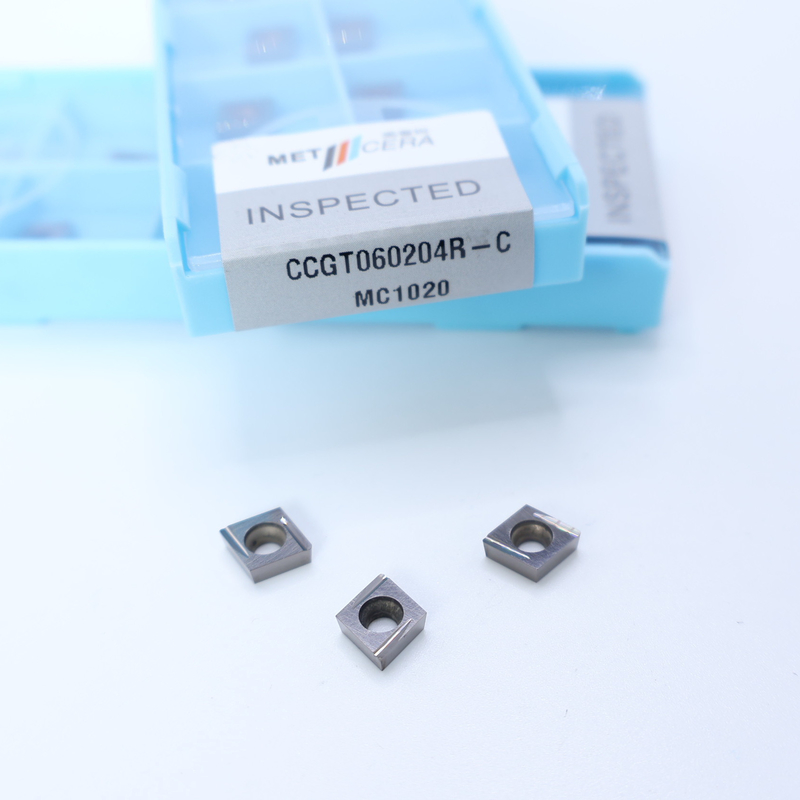 Werkstuk van koolstofstaal CCGT06 CCG09 Cermet-draaiinzet met afwerking en C-afwerking chipbreker voor CNC-bewerking