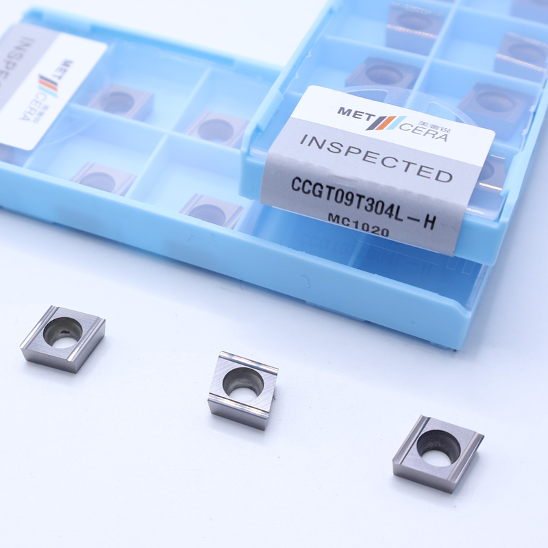 CCGT06 CCGT09 Cermet CNC-draaiinzet voor P-materialen, afwerkingsinzet met H-chipbreaker