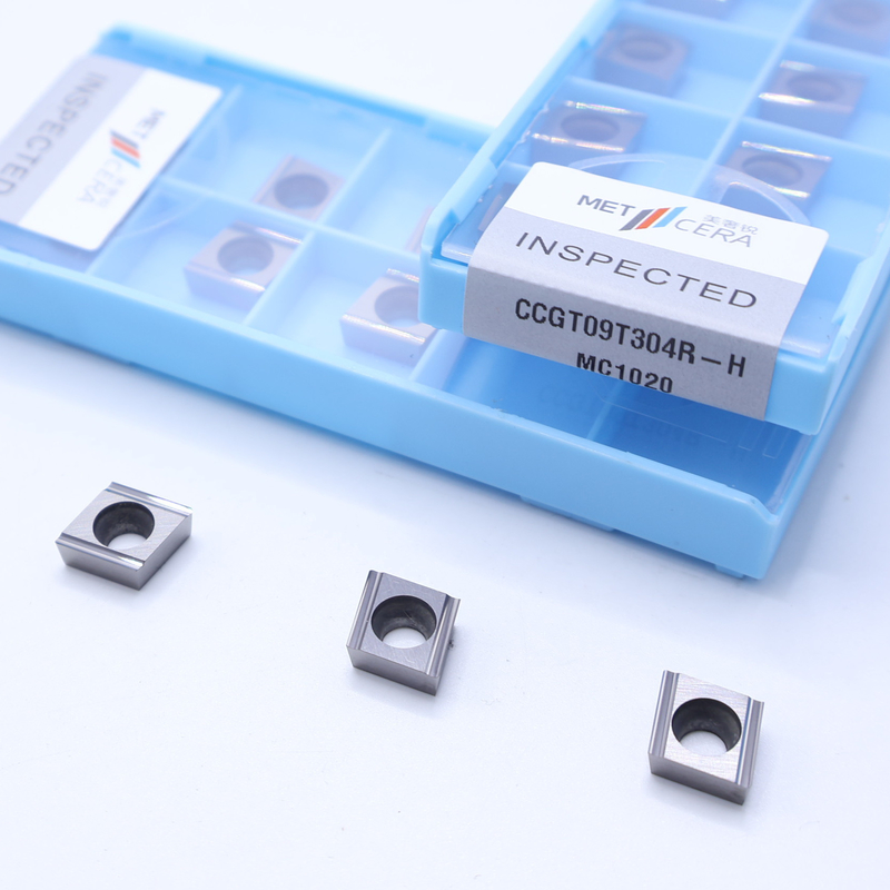 CCGT06 CCGT09 Cermet CNC-draaiinzet voor P-materialen, afwerkingsinzet met H-chipbreaker