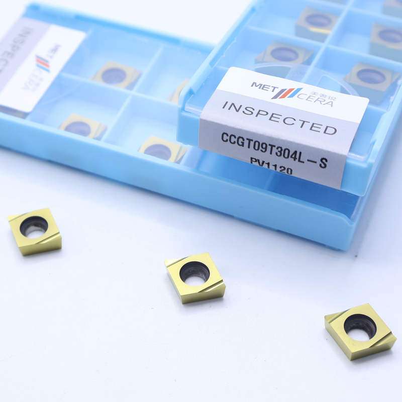 Metalen materiaal hoge slijtvastheid Voordeel Cermet CNC-draaiinzet CCGT03 CCGT06 CCGT09 met S Finish Chip Breaker