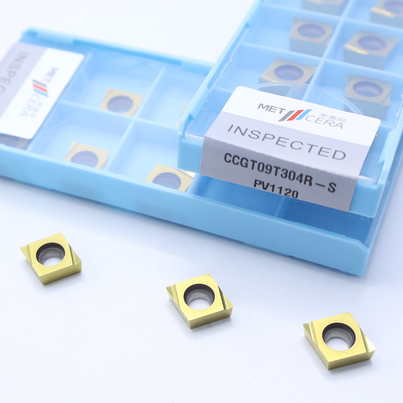 Metalen materiaal hoge slijtvastheid Voordeel Cermet CNC-draaiinzet CCGT03 CCGT06 CCGT09 met S Finish Chip Breaker
