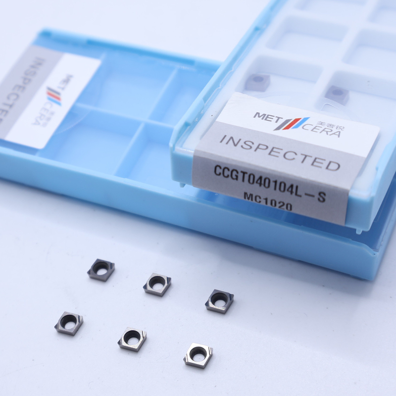 Metalen materiaal hoge slijtvastheid Voordeel Cermet CNC-draaiinzet CCGT03 CCGT06 CCGT09 met S Finish Chip Breaker