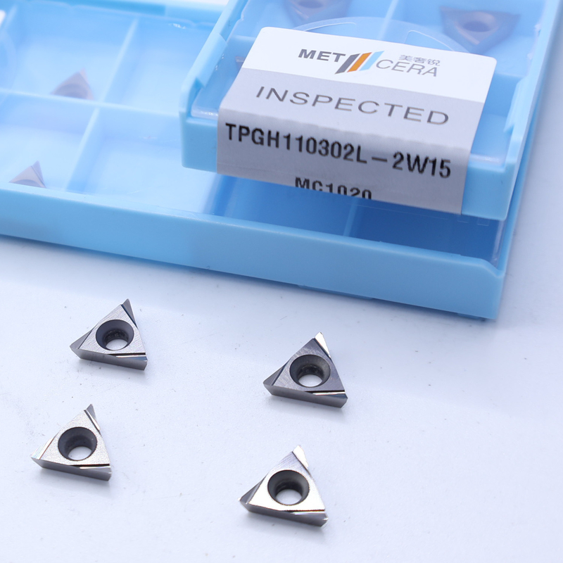 TiCN Cermet CNC-draaien Inzet TPGH1103 met 2W15 scherp afwerking chip breaker Metalen materiaal Hoog slijtvastheidsvoordeel