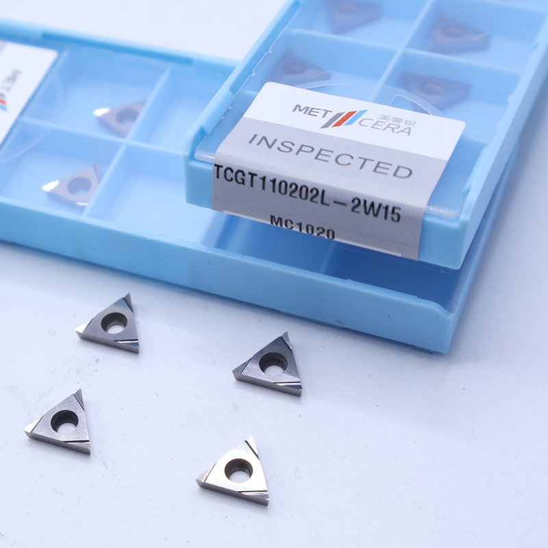 Externe draaiing Cermet CNC-invoegingen TCGT11 TCGT1102 met 2W15 scherpe afwerking chip breaker voor staal metalen legering verwerking
