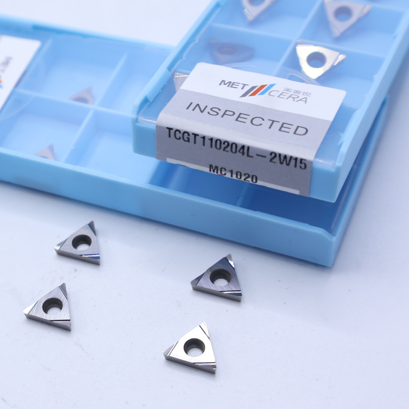 Externe draaiing Cermet CNC-invoegingen TCGT11 TCGT1102 met 2W15 scherpe afwerking chip breaker voor staal metalen legering verwerking