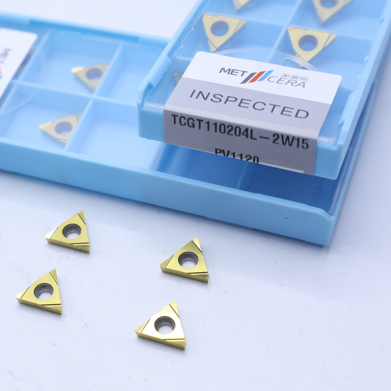 Externe draaiing Cermet CNC-invoegingen TCGT11 TCGT1102 met 2W15 scherpe afwerking chip breaker voor staal metalen legering verwerking