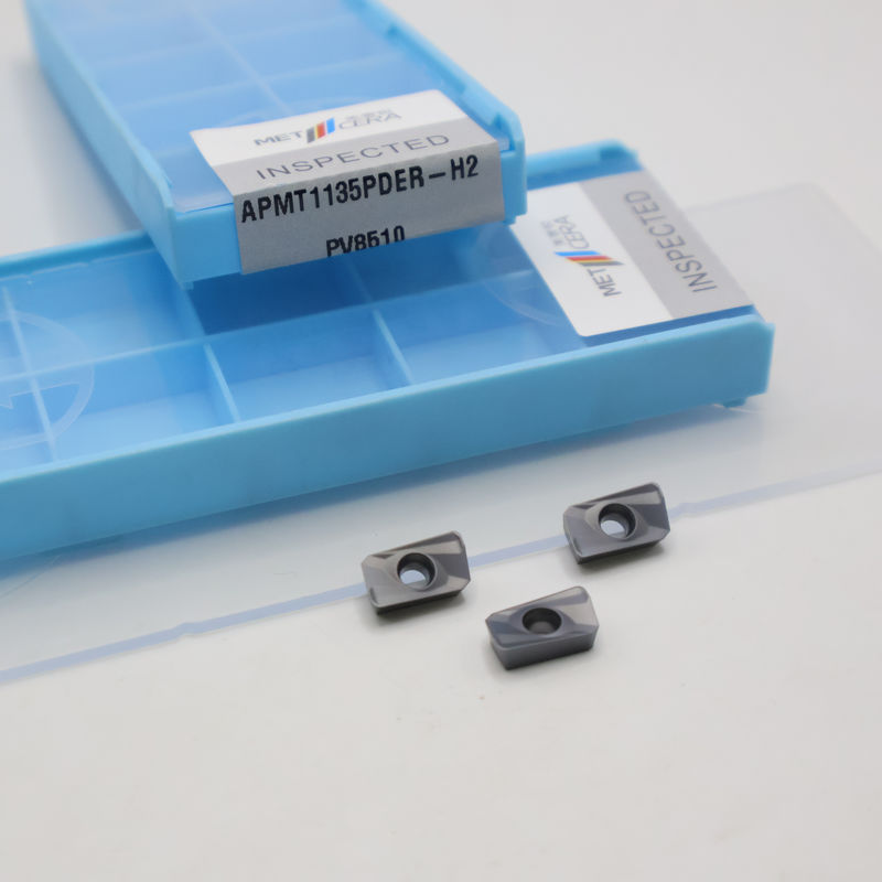 90 graden hardmetalen freesinzetstukken APMT1135PDER-H2 Vlakfrezen Sleuffrezen Hardmetalen inzetstukken Snijgereedschap Voor Wisselplaten