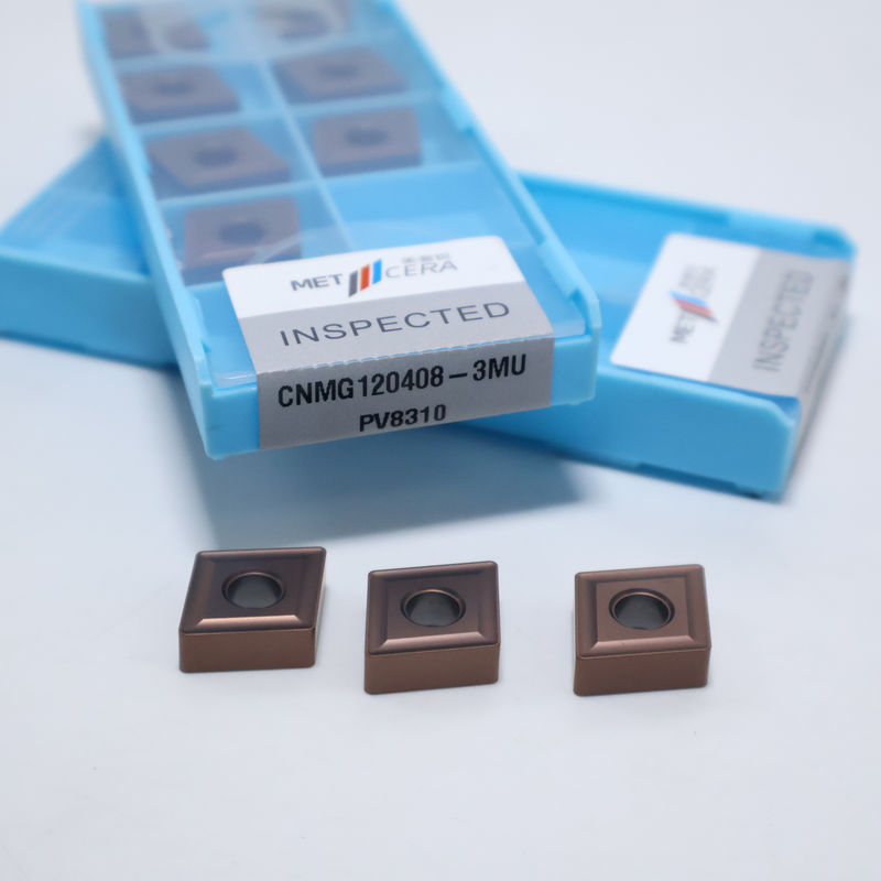 PV8310 Klasse CNMG120404 CNMG120408 Carbide-draaiinzetstukken voor staal en roestvrij staal Negatief inzetstuk in 3MU-chipbreker