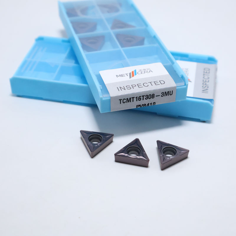 TCMT0902 TCMT1102 TCMT16T3 60° Driehoekige Hardmetalen Draaiwisselplaten voor Staal Roestvrij Staal met 3MU spaanvanger
